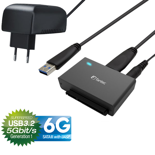 FANTEC USB 3.2 Gen 1 zu SATA Adapter mit 6G