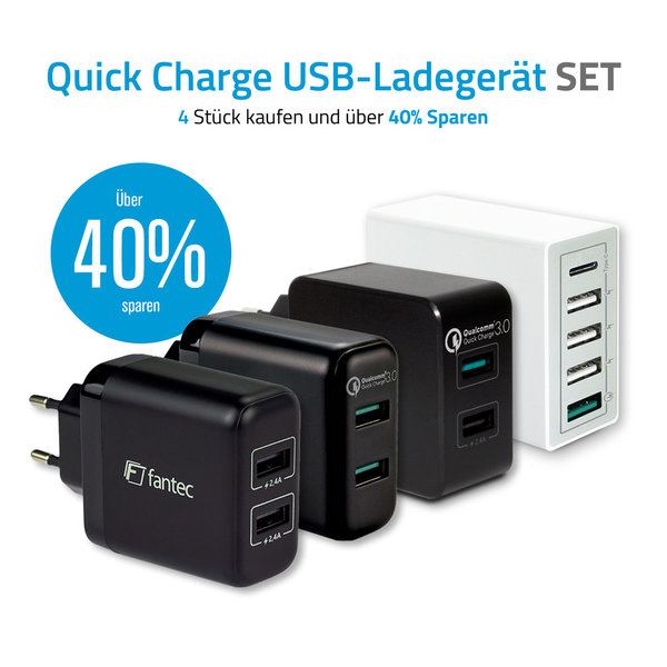 SUPER Bundle SET - 4 different Quick Charge chargers